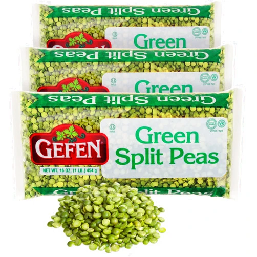 Gefen Green Split Peas, 16oz (3 Pack) | Great in Salads, Soups and Stews | Certified Kosher