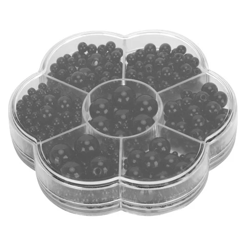 GLOGLOW 612Pcs All Black Craft Doll Eyes for Amigurumi Puppet Plush Animal and Teddy Bear 3mm 4mm 5mm 6mm 8mm 10mm 12mm