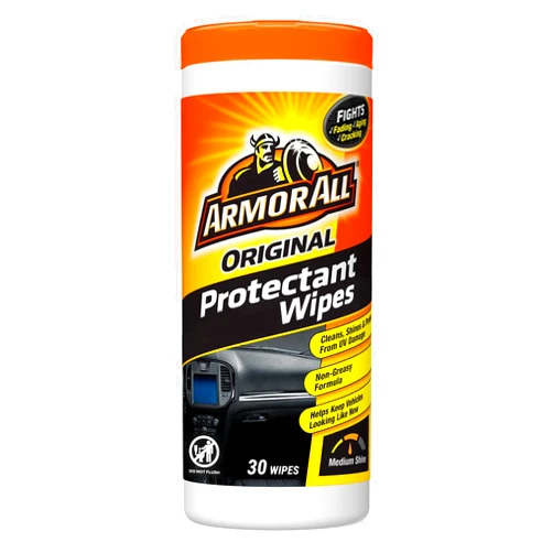 Armor All Original Protectant Wipes by Armor All, Car Interior Cleaner Wipes with UV Protection to Fight Cracking & Fading, 30 Count