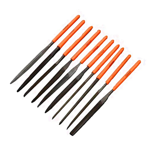 Edward Tools 10 Piece Diamond Needle File Set - Harden Alloy Steel with Precision Diamond Coating Grit - Tool for Metal, Wood, Jewelry Making, Hobby - Includes Round, Flat, Square Files, Etc