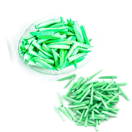 OMNIA ONE CORPORATION 100PCs Dental Grade Assorted Dental Wooden Wedges Medium by Omnia ONE | Edges Wood Interdental Wedge Teeth | Professional Green Dental Wedge for Restoration