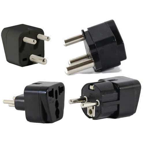 Plug in Solutions US to South Africa Travel Adapter Plug for USA/Universal to Africa Type M N D E (C/F) AC Power Plugs Pack of 4
