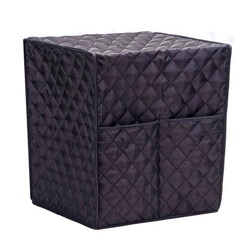 AOZBZ Coffee Maker Cover - Waterproof Cotton Cloth Coffee Maker Dust Cover Washable Foldable Kitchen Appliance Covers with 2 Storage Bags (Black)