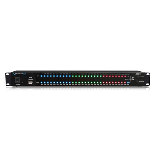Technical Pro DB30 1U Rack Mount dB Decibel Meter Display+8 Outlet Power Supply