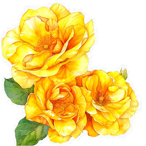 MAKTEM Japanese Yellow Rose Flower Car Sticker, Floral Oriental Rose Vinyl Bumper Sticker, Beautiful Yellow Flower, Car, Case, Laptop, Waterbottle (Yellow)