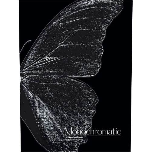 Miss Cheri Ann Williams Monochromatic coffee table book - decorative huge black and white BUTTERFLY front cover design: A Large Statement Table Book (HARDCOVER) | Decoration ... Interior | Miscellaneous Coloured photography
