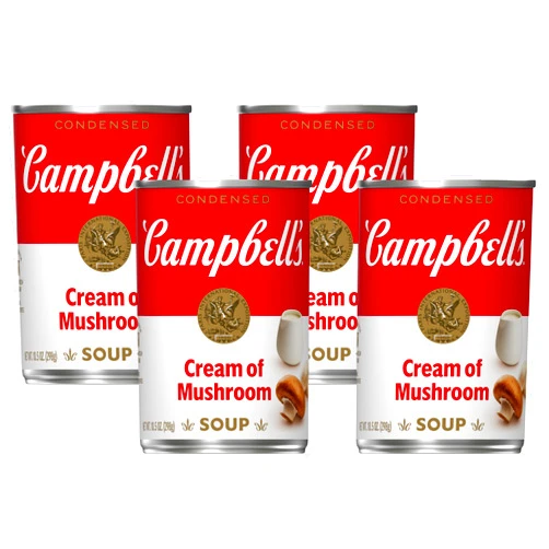 Campbell's Condensed Cream of Mushroom Soup, 10.5 oz Can (Pack of 4)