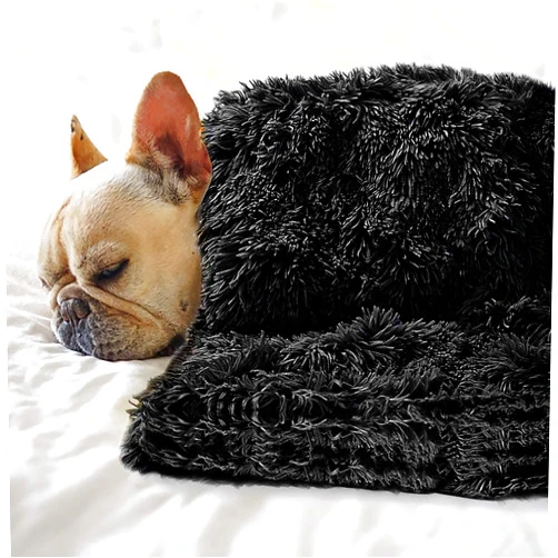 Petbuy Pet Dog Bed Blankets, Fluffy Fleece Dog Throw Blankets Sleep Mat,Soft Puppy Blankets Cat Kitten, S M L XL,Fuzzy Reversible Sherpa Blanket for Bed, Couch, Sofa, Travel,Washable & Lightweight