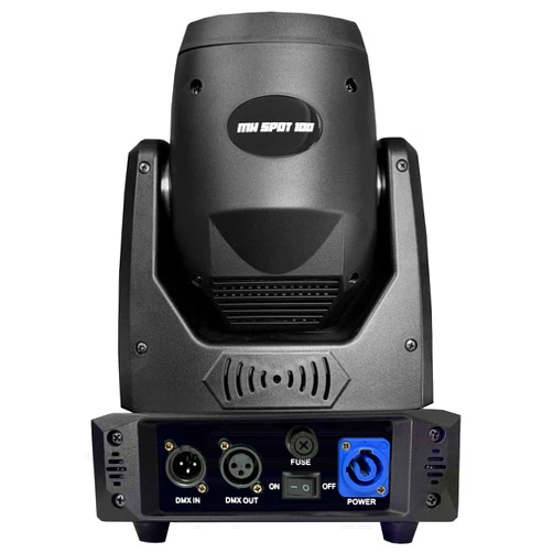 Adkins Professional Lighting LED Moving Head Spot - Exceptionally Bright 100 Watt LED, 2 Gobo Wheels, 8 Fixed Gobos, 7 Rotating Gobos, 8 colors, 3 Prisms, Focus, Strobe, Dimming, Pan & Tilt - Adkins Pro Lighting