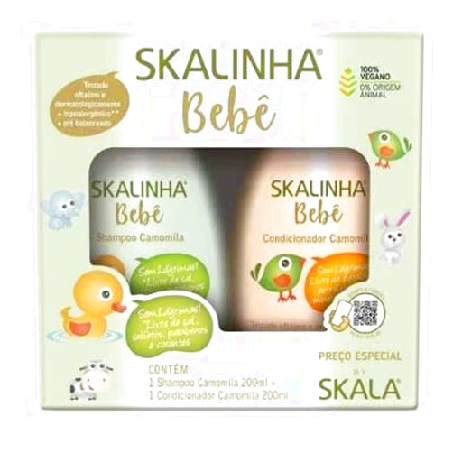 Skala - Linha Bebe - Kit Shampoo e Condicionador Camomila 2 x 200 Ml - (Baby Collection - Chamomille Shampoo and Conditioner Set 2 x 6.76 Fl Oz)