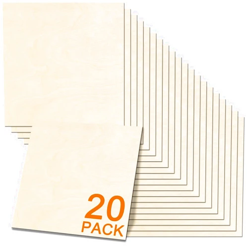 GSCIT Club 20Pcs Baltic Birch Plywood, 1/8