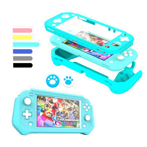 FIWWAT Switch Lite Case Protective Case for Nintendo Switch Lite, Compatible with Nintendo Lite Screen Protector Cover Hand Grip Cover with Detachable TPU+Built-in PC Screen, Blue