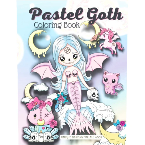 LaLa Roo Press,Lorielle Porter,Cruiz Rennert Pastel Goth Creepy Kawaii Coloring Book: Unique Images For All Ages