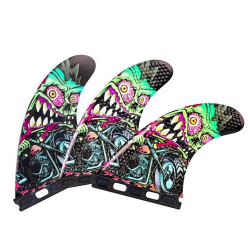 3D Fins 3DFINS High Performance Surfboard Fins GOHARD Series – Thruster/Tri Fin Set (3 Fins), Futures Base - Dimple Technology – Maximum Control