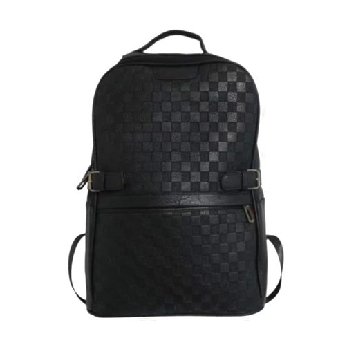 LOKYWU Leisure PU Leather Backpack Style Double Shoulder Bag Multi functional Backpack University Schoolbag Hiking Travel Bag (Black2), Single size