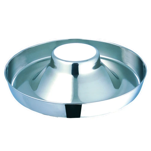 Indipets Heavy Duty Stainless Steel Puppy Saucer with Raised Center - 15