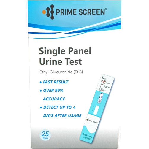 Prime Screen [25 Pack] EtG Alcohol Urine Test - at Home Rapid Testing Dip Card Kit - 80 Hour Low Cut-Off 300 ng/mL - WETG-114