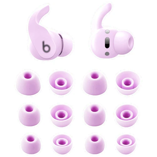 ALXCD Eartips Compatible with Beats Fit Pro, S/M/L 3 Sizes 6 Pairs Soft Silicon Earbuds Tips Replacement Ear Tips, Compatible with Beats Fit Pro 6 Pairs Stone Purple