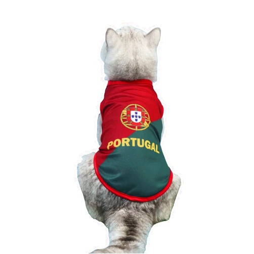 QWINEE World Cup Football Jersey Pet Tank Flag Uniforms Dog Vest Breathable Cat Tee Shirt for Small Medium Large Dog Puppy Kitten Red B S