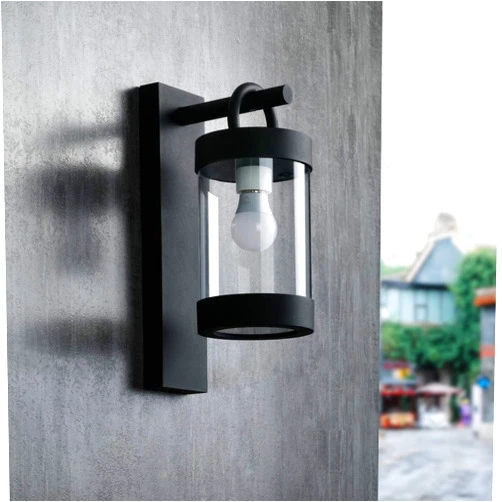Lustrlach Dusk to Dawn Porch Light Outdoor Wall Lighting Lantern Exterior Light Fixture Waterproof Wired Wall Mount Sconce for House Garage Patio,E26 Base Socket