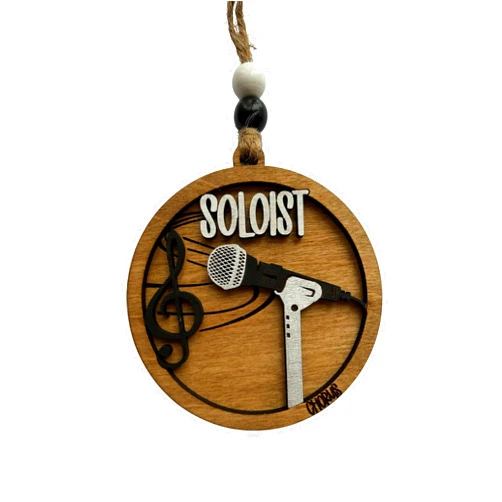 From the Pines Supply Co Soloist Chorus Christmas Tree Ornament | Custom High School School Choral Singer | Musical Theater | Music Lover | Church Choir Gift