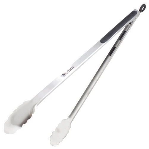 Kona Grill Tongs - Premium Tongs for Cooking, BBQ & Outdoor Grill - Stainless Steel Metal, Long, Heavy-Duty, and Ergonomic - Perfect for Grilling and Barbecue