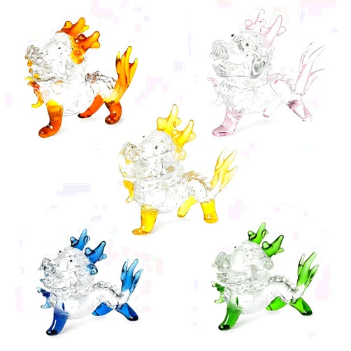 CLBethere 2Pcs Zodiac Crystal Dragon Figurine Collectibles Year 2024 Decorations,Luck Fortune Wealth Chinese Fengshui Dragon Animal Crafts Ornament for Home Office Decoration New Year Birthday GIfts (Blue)
