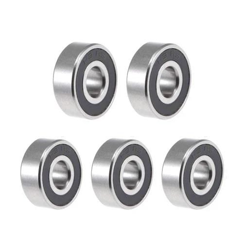 uxcell R3-2RS Deep Groove Ball Bearing 3/16-inchx1/2-inchx0.196-inch Sealed Z2 Lever Bearings 5pcs