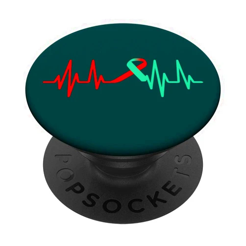 The Transplant Survivors Inc Transplant Recipient Heartbeat - Saved By An Organ Donor PopSockets Grip and Stand for Phones and Tablets