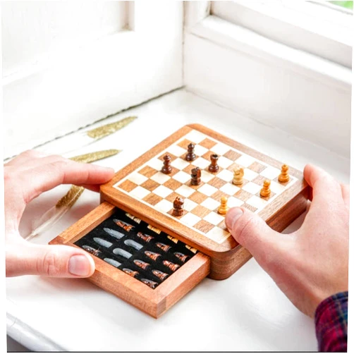 STAR INTERNATIONAL Star Handmade Personalised Luxury Chess Set-Mens Personalised Gift- Magnetic Wooden Chess Set- Travel Chess- Games for him - Birthday Chess Gift- (5 Inches)