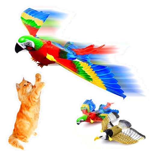 Vibebli Flying Bird Cat Toy - Simulation Bird Interactive Cat Toy Electric Hanging Toy Bird for Cats Kitty Interactive Bird Simulation Cat Toy Set Kitten Pet Supplies for Play Chase Exercise Teasing Cats