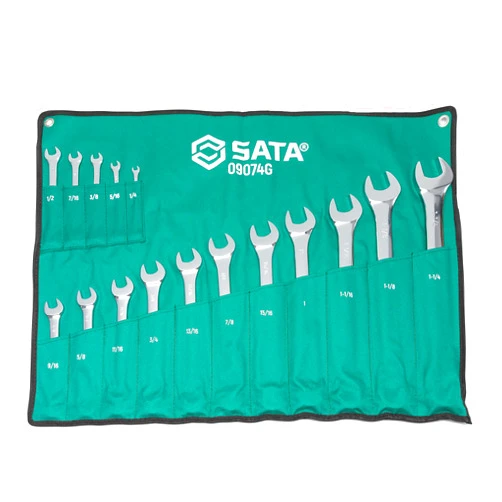 SATA 16 Piece 12 Point Combination Wrench Set | SAE sizes 1/4