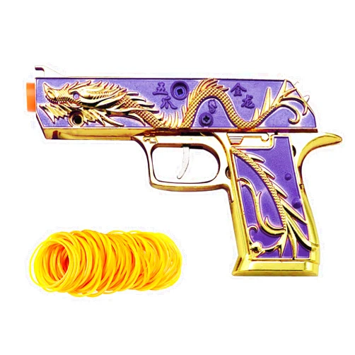 Xinlong Rubber Band Toy Purple Golden Dragon Rubber Band Toy Rubber Band Toy Classic Upgraded Design Foldable