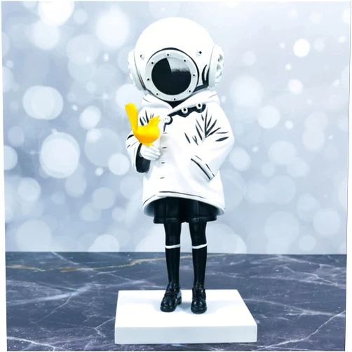 MKOJ Sculptures Statues Luxury Deep Sea Diver Statue Banks Art Modern Art Sculpture Resin Crafts Home Decoration Christmas Deep Sea Diver Gift 28.5Cm Black White
