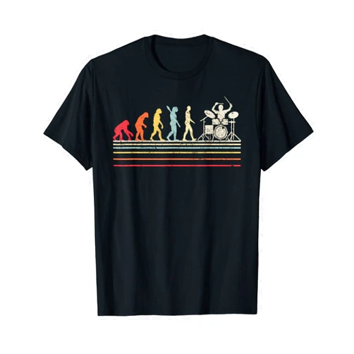 Pack A Punch Funny Drummer T Shirt. Retro Vintage Evolution Of Man Shirt