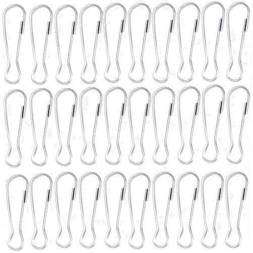AFmsxm Flag Pole Clip Snaps Hook, Stainless Steel Flagpole Accessories,Compatible with Grommeted Flag for Flag Pole ，Key and More (30 Pieces,2.36inch)