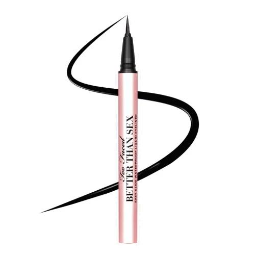 Too Faced Better Than Sex Easy Glide Liquid Eyeliner | Flake & Waterproof Liquid Eyeliner For Intense Pigment, 0.02 Fl Oz