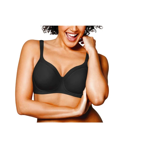 Playtex Women's Secrets Shapes & Supports Balconette Full-Figure Wirefree Bra 4824 36DD Black