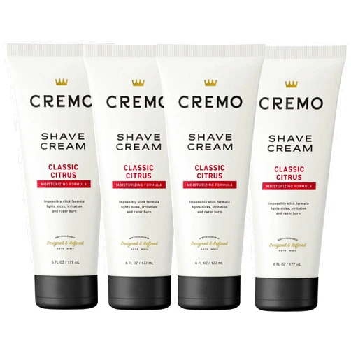 Cremo Original Shave Cream, Astonishingly Superior Shaving Cream for Men, 6 Fluid Ounce (4 Pack)