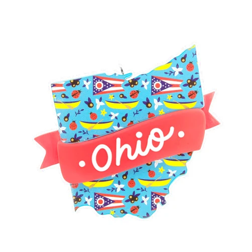 Hallmark State of Ohio Christmas Ornament, Multi Color (0001HGO2867)
