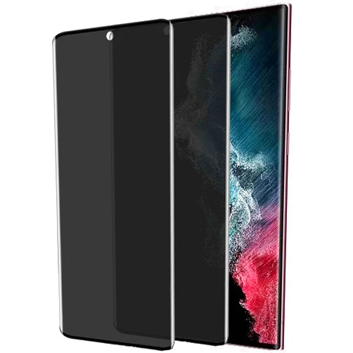 Generic [2 Pack] Privacy Screen Protector for Samsung Galaxy S22 Ultra 5G 6.8 Inch Tempered Glass, Anti-spy,No Bubbles,9H Hardness HD, 3D Bending Full Coverage Glass Film for Samsung Galaxy S22 Ultra Black