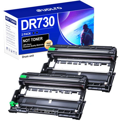 SUDLTO DR730 Drum Unit Brother DR730 (Not Toner) Replacement for Brother Drum DR730 DR-730 to Compatible with MFC-L2750DW HL-L2370DW MFC-L2710DW HL-L2350DW DCP-L2550DW Printer (2 Black)