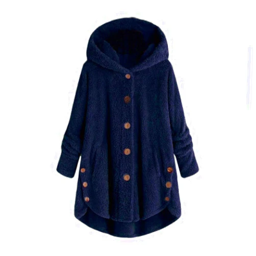 Nantdog Winter Coats for Women 2024 Fashion Plus Size Sharpa Jackets Button Down Fleece Jackets Fuzzy Warm Hoodie Outwear