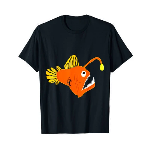 Cool Anglerfish Anglers Fishing Tee Shirt Gifts Anglerfish Deep Sea Creatures Angler Fish Sea Monster TShirt T-Shirt