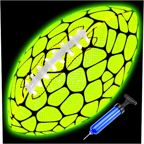 Jasonwell Glow in The Dark Football - Strong Grip Light Up Football Toy Stuff Sports Balls for Boys Kids Teenage Junior Youth Adult Outdoor Christmas Birthday Gifts for Age 6-8 8-12 13 + Year Old No.3