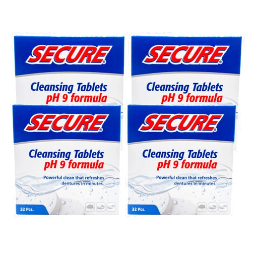 Secure Cleansing Tablets - Parent (32 Count (Pack of 4))