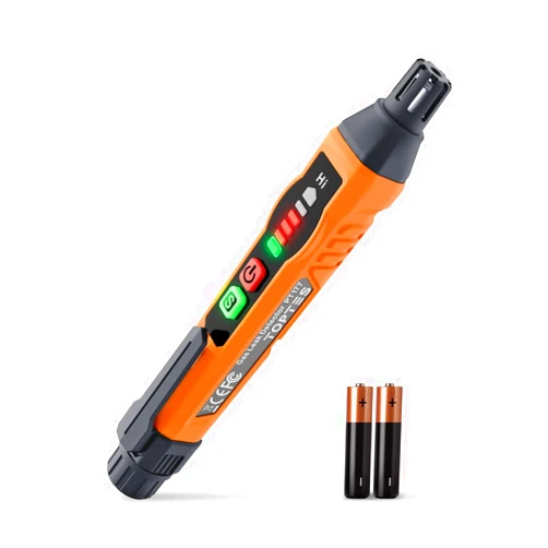 TOPTES Natural Gas Detector, TopTes PT177 Gas Leak Detector with Audible & Visual Alarm, Portable Gas Sniffer to Locate Combustible Leak Sources Like Methane, Propane for Home (Includes Battery x2)-Orange