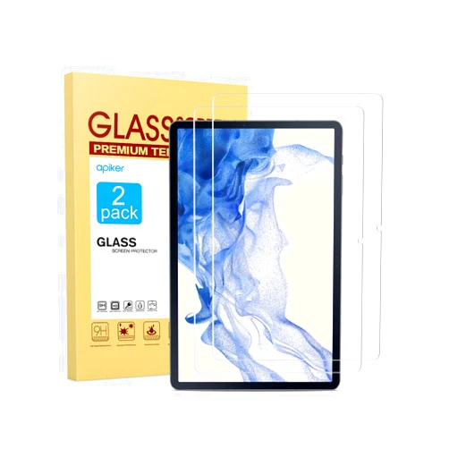 Apiker [2-Pack] apiker Screen Protector for Samsung Galaxy Tab S7 FE 5G/S9 FE Plus/S9 Plus/S8 Plus 12.4 inch, Tempered Glass with S Pen Compatible Scratch Resistant