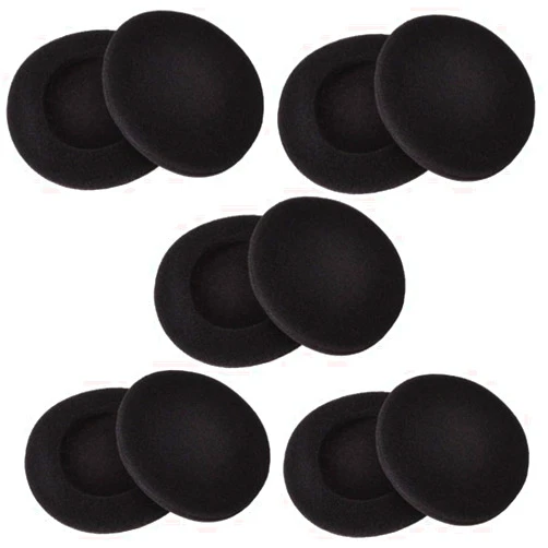 RMISODO 2 Inch Foam Pad EarPad Ear Cover Compatible with Sony Sennheiser Philips Headphone, 5 Pairs, Black