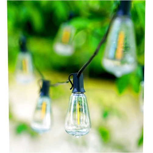 Kvensin LED Outdoor String Lights, 50FT Patio Lights with 25+2 ST38 Shatterproof Vintage Bulbs, Connectable Hanging Party Lights for Garden Backyard Decorative Night Lights 2700K Warm White